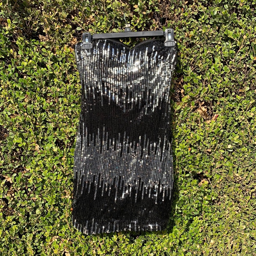 Black Sequin Mini Dress - Perfect for New Years!
